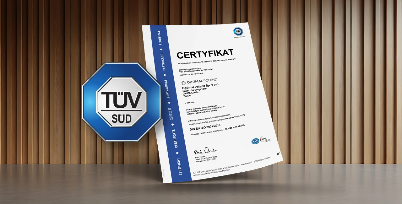 Z dumą ogłaszamy: zdobyliśmy certyfikat ISO 9001:2015 od TÜV SÜD!